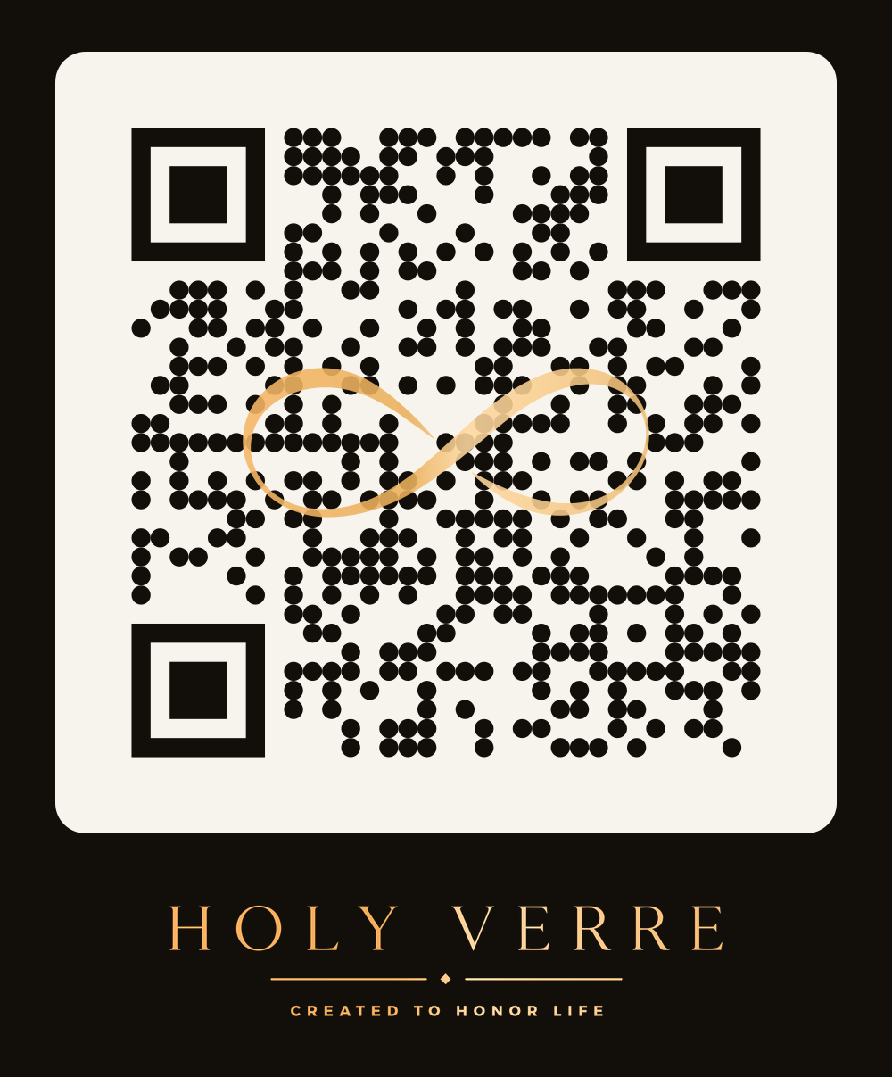 Un codice QR che porta alla pagina dei cataloghi HolyVerre.