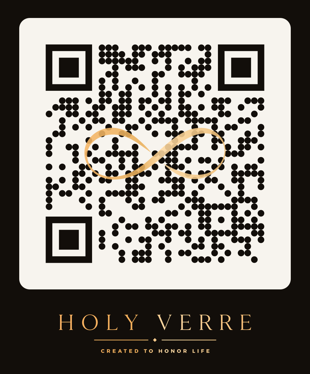 En QR-kod som leder till HolyVerres katalogsida.